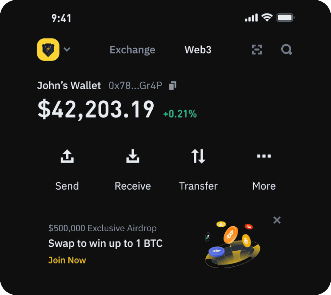 screenshot of airdrop platform interface