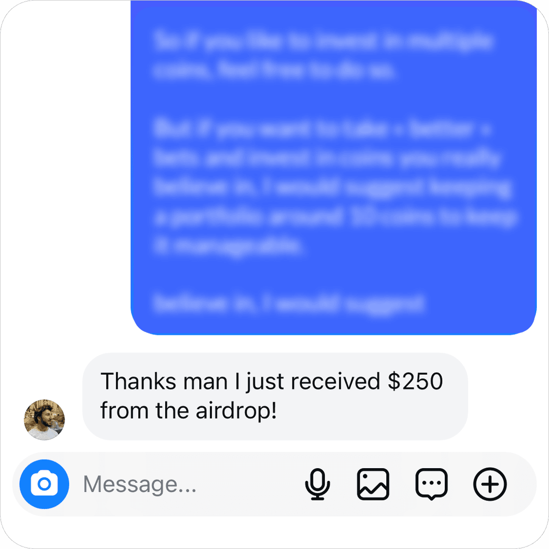 Instagram discussion screenshot of happy customer 2